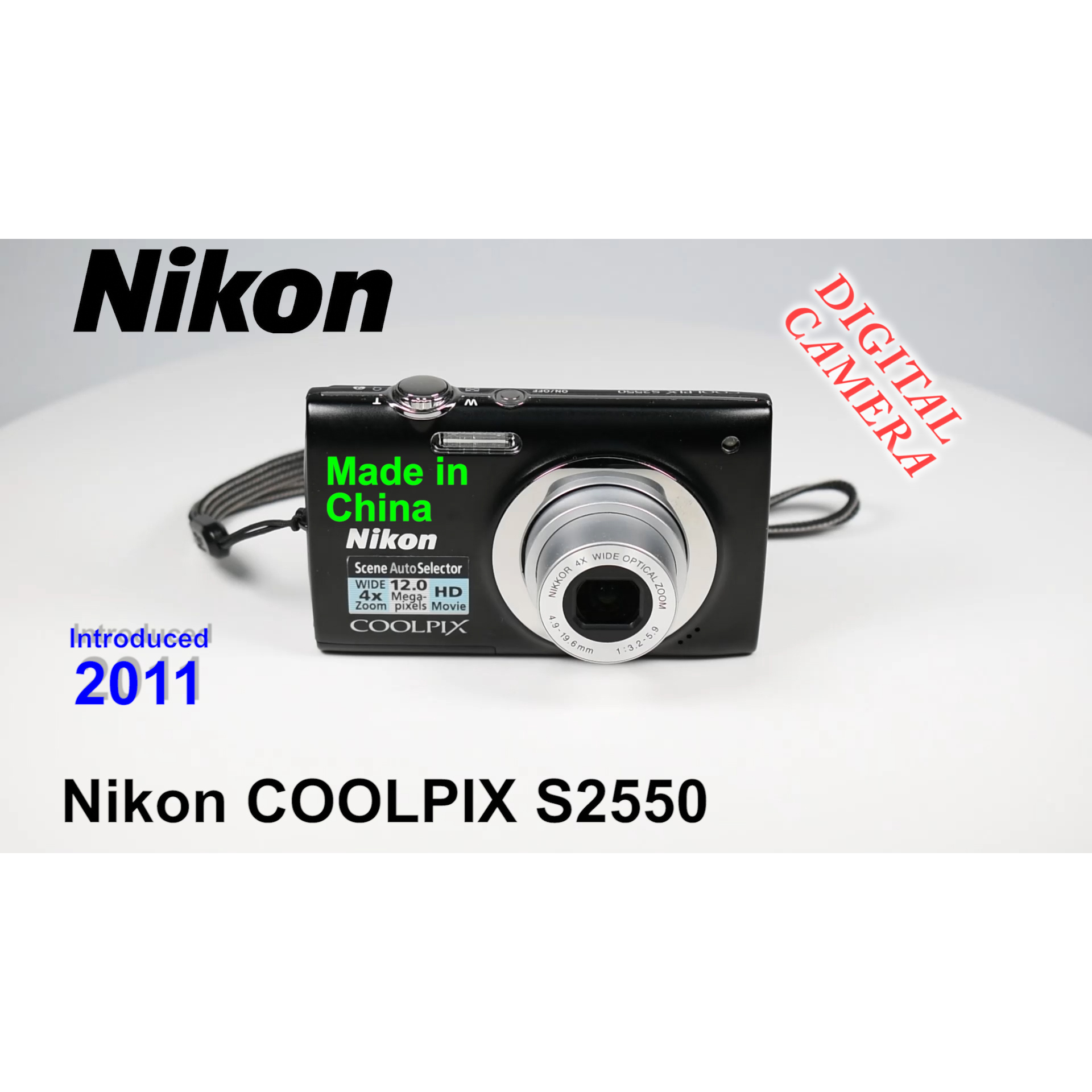 2011 Nikon COOLPIX S2550 – Digital Camera