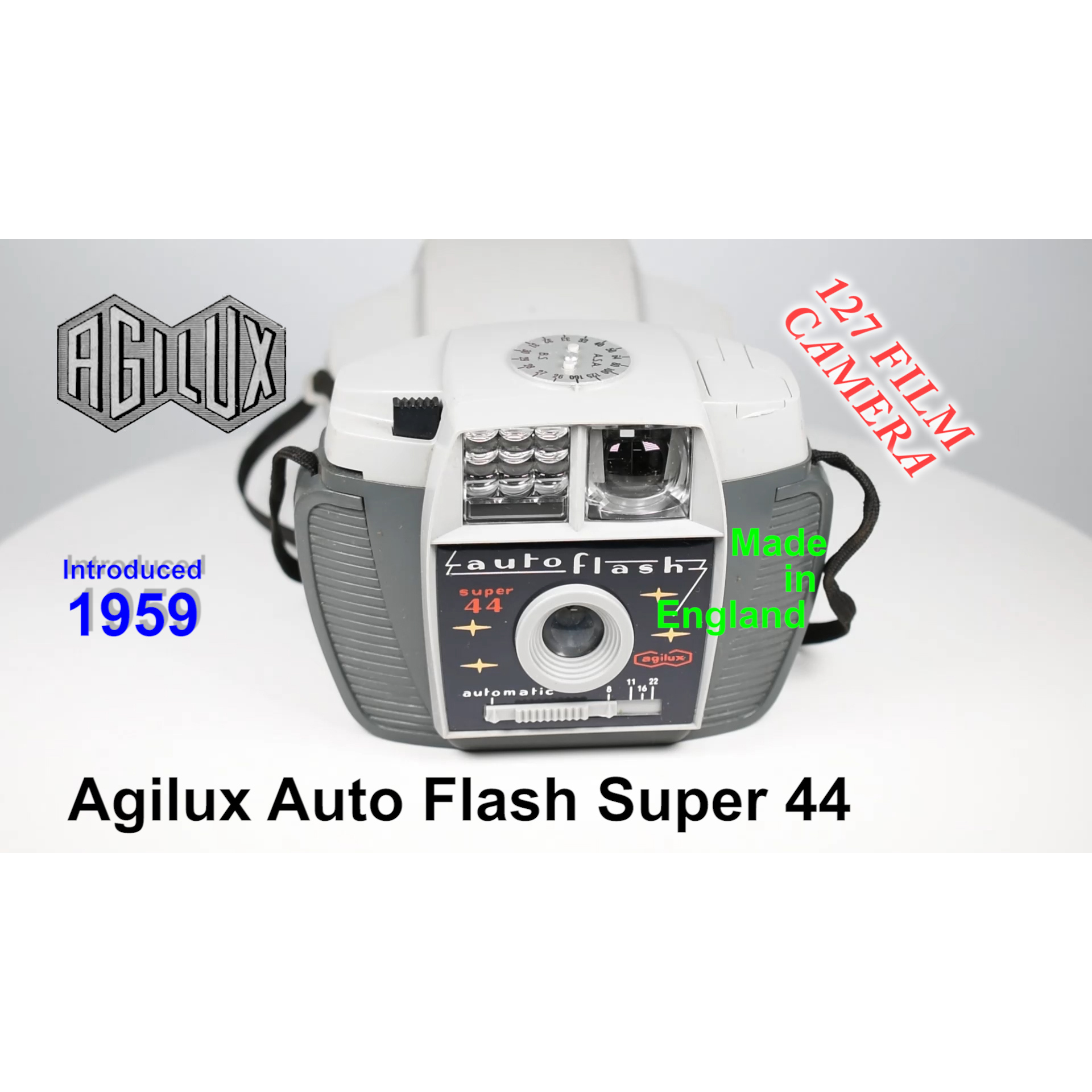 1959 Agilux Auto Flash Super 44 – 127 Film Camera