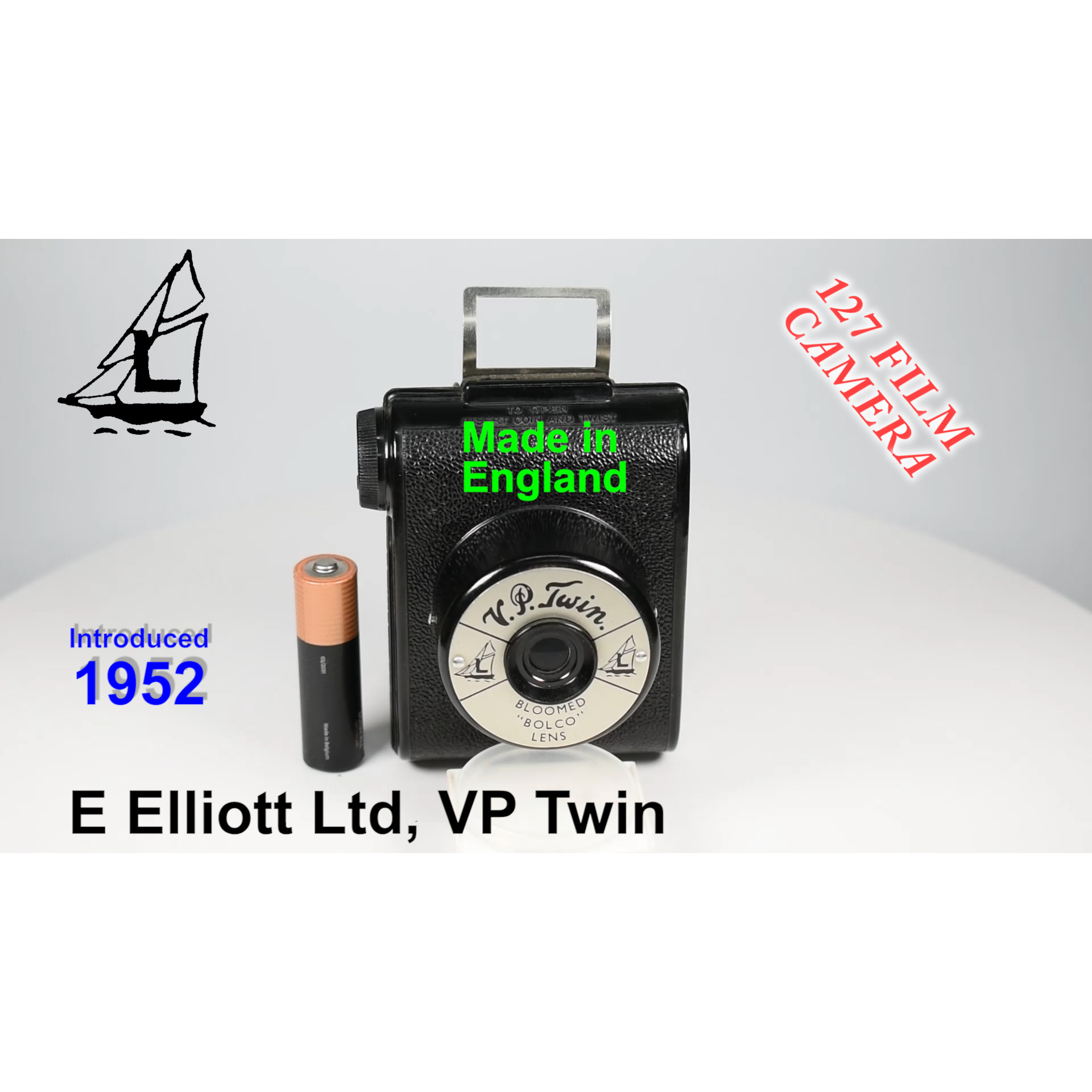 1952 E Elliott Ltd, VP Twin – 127 Film Camera