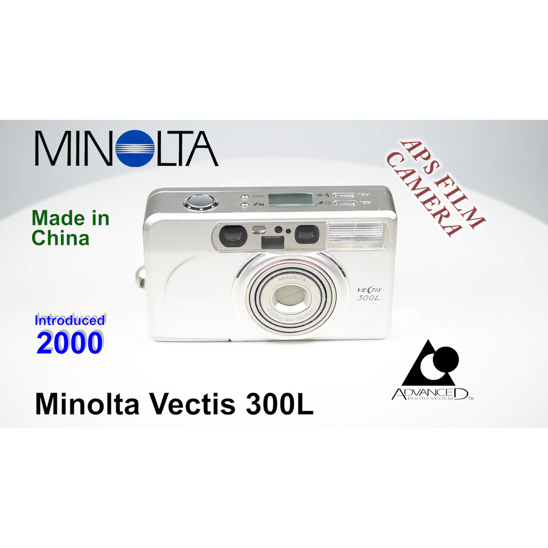2000 Minolta Vectis 300L – APS Film Camera