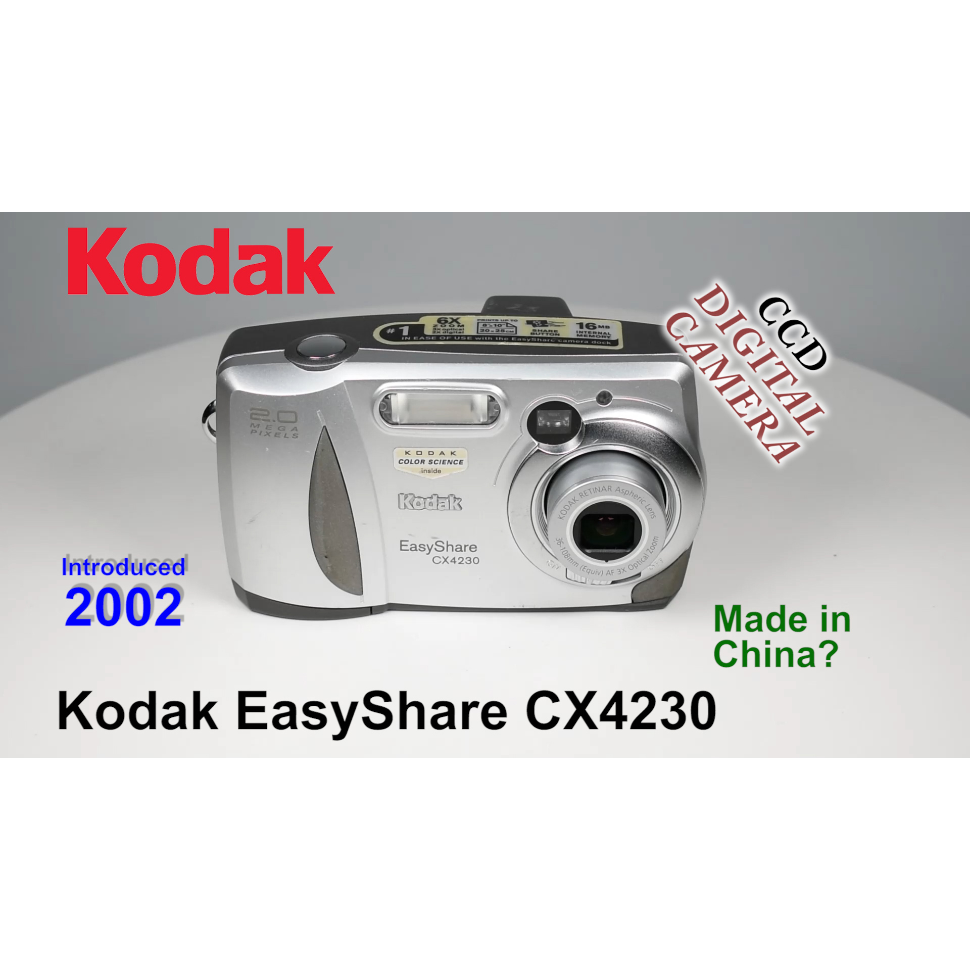 2002 Kodak EasyShare CX4230 – CCD Digital Camera