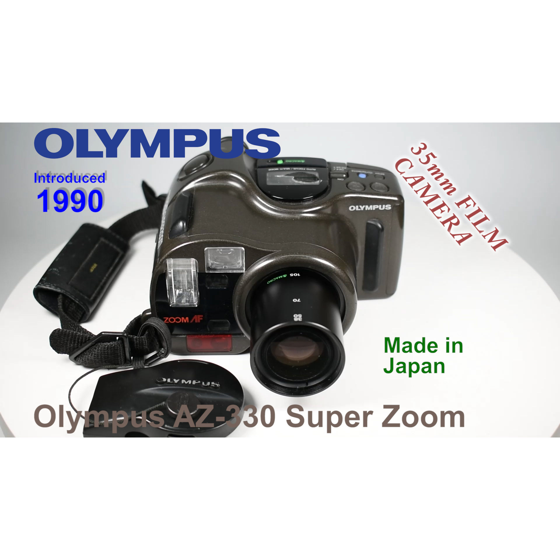 1990 Olympus AZ-330 Super Zoom – 35mm Film Camera
