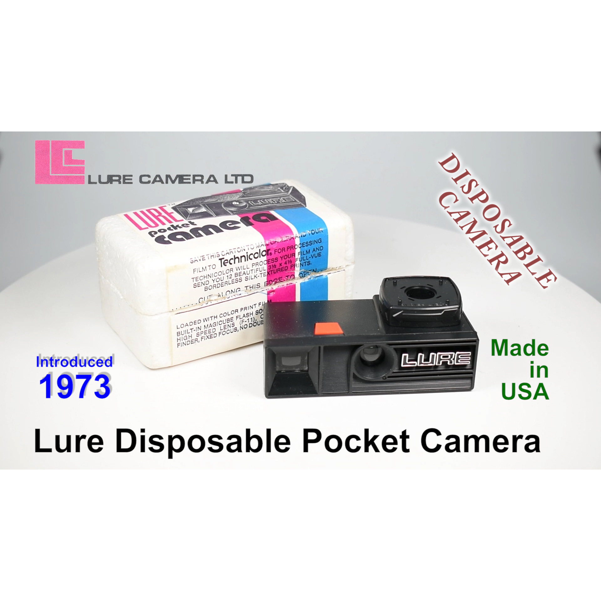 1973 Lure Pocket Camera – Disposable Film Camera