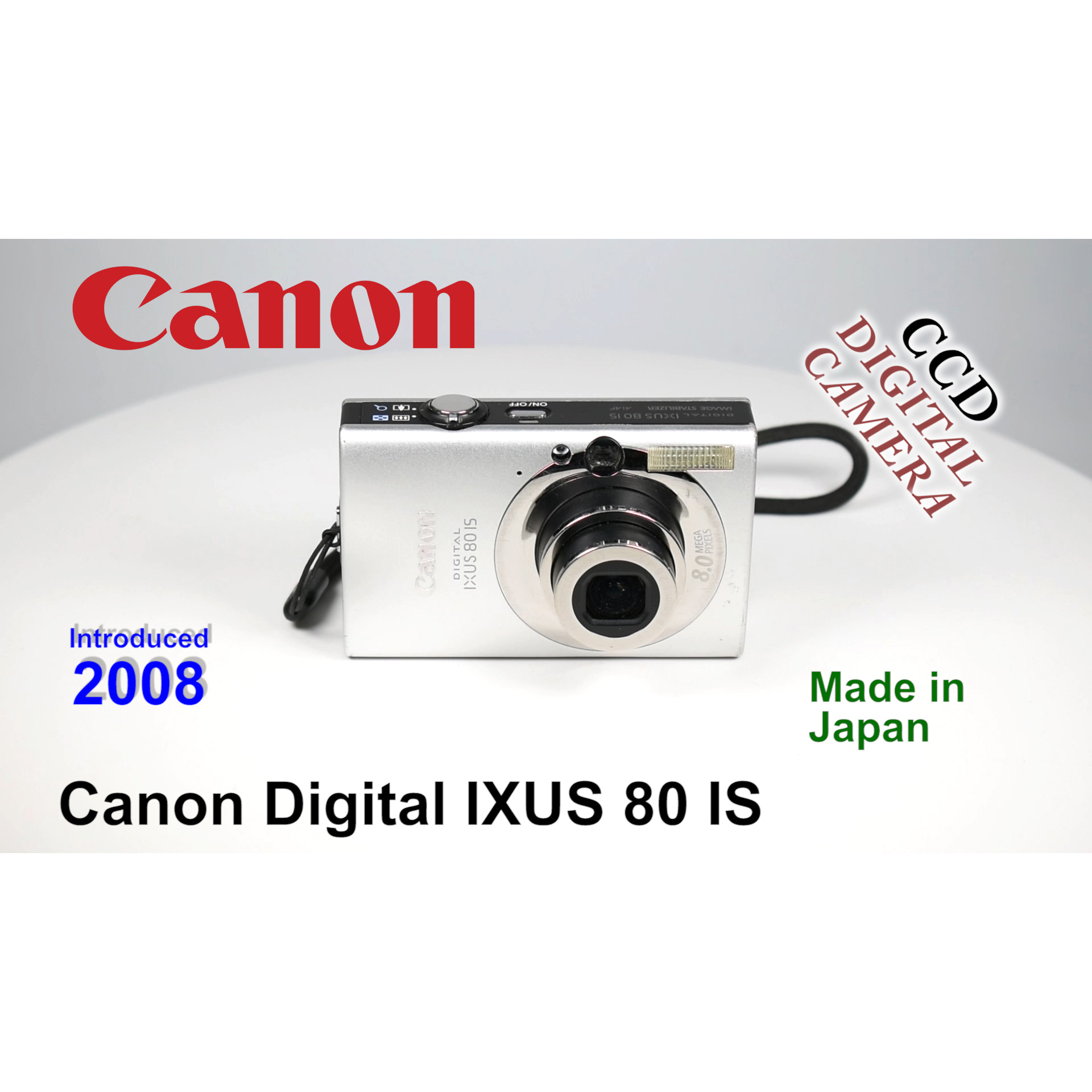 2008 Canon Digital IXUS 80 IS – CCD Digital Camera