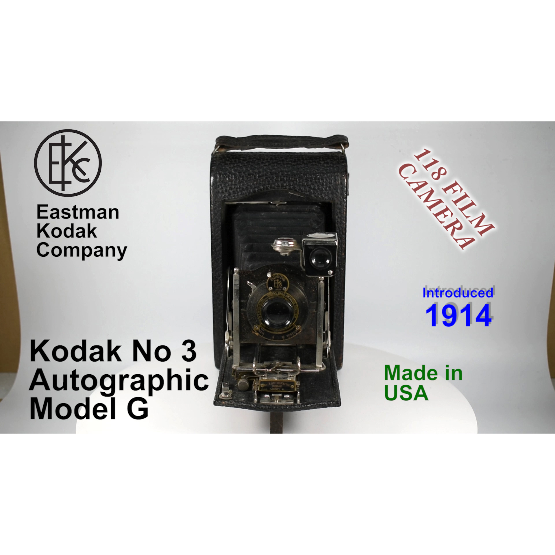 1914 Kodak No 3 Autographic Model G – 118 Film Camera