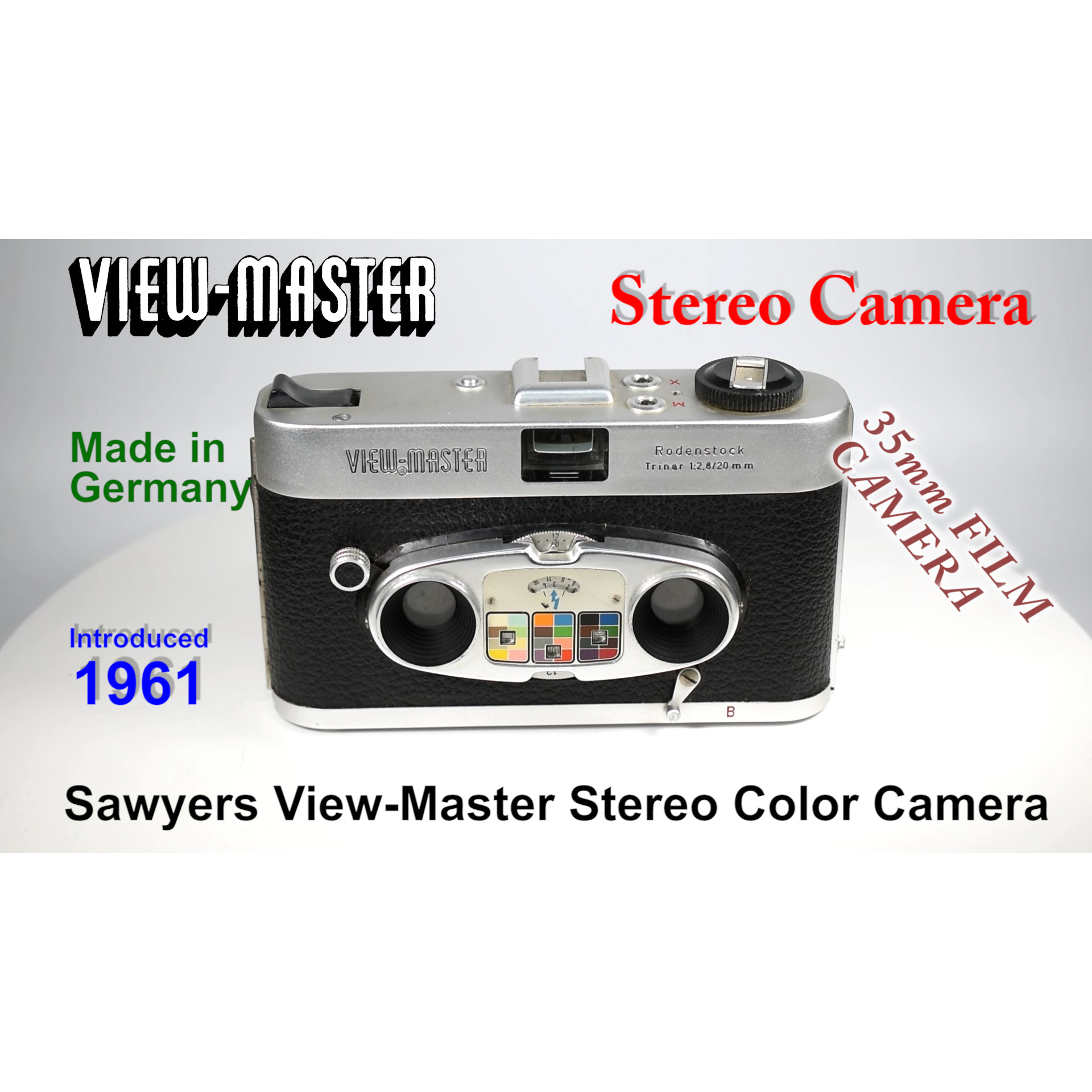 1961 Sawyers View-Master Stereo Color Camera – 35mm Film Camera