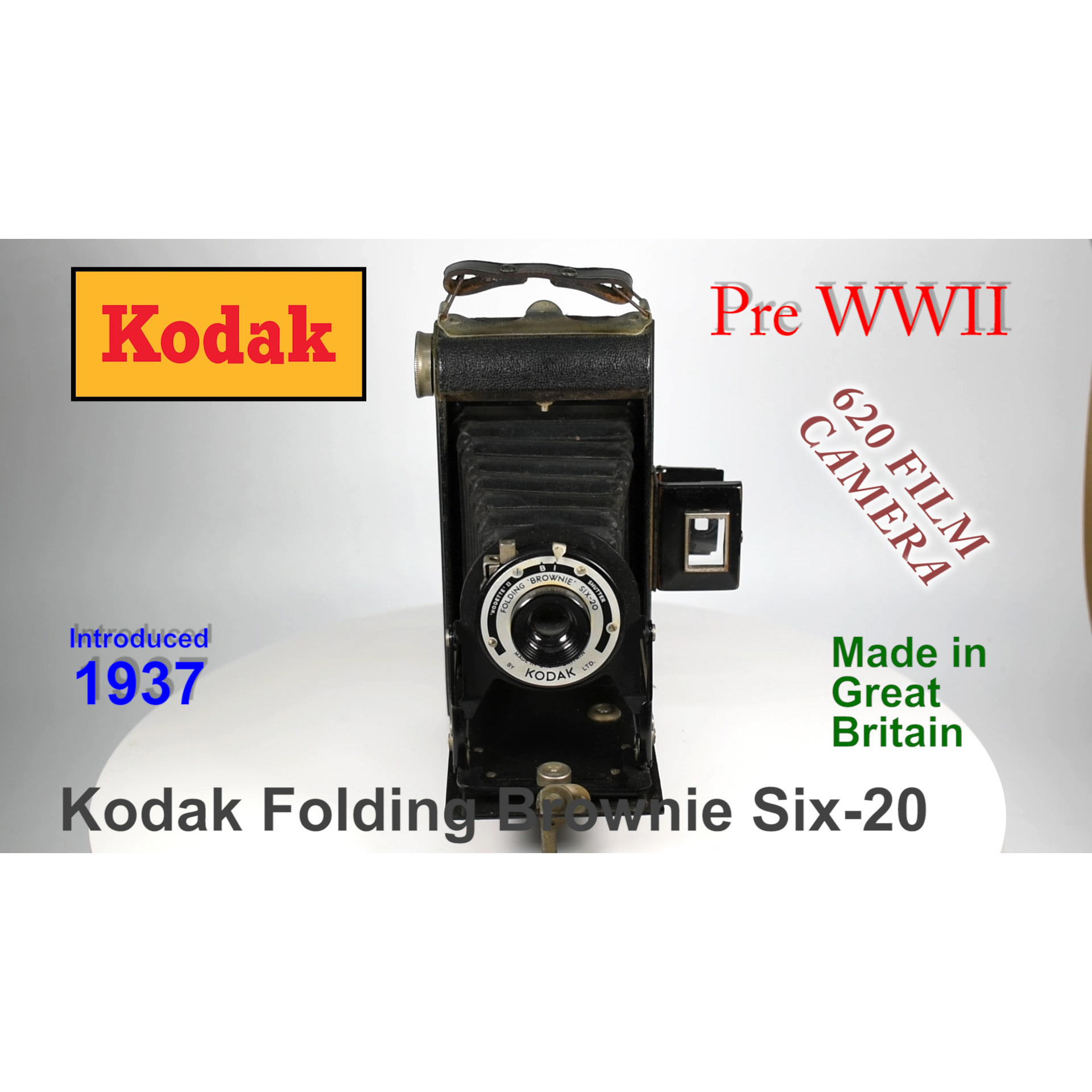 1937 Kodak Folding Brownie Six-20 – 620 Film Camera