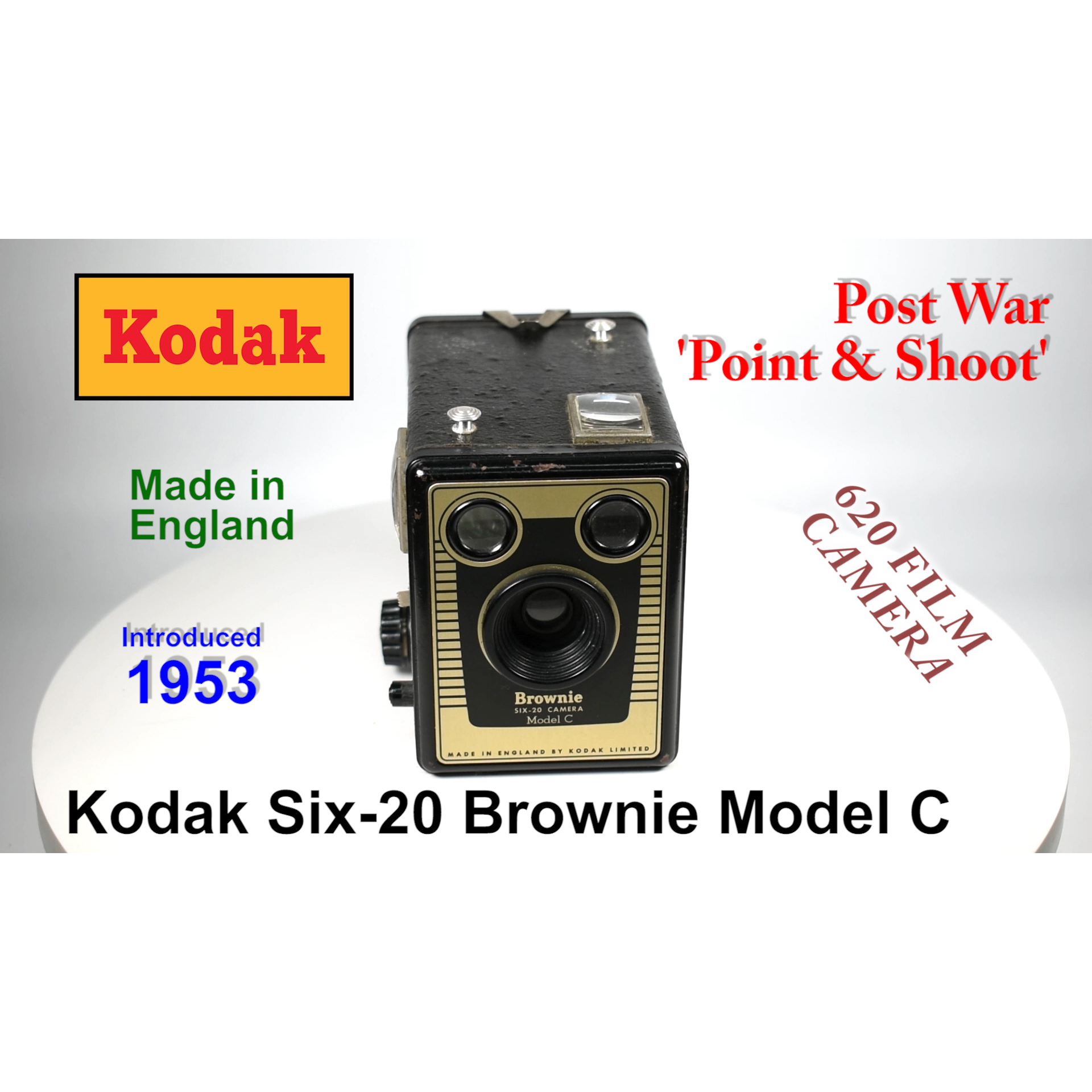 1953 Kodak Six-20 Brownie Model C – 620 Film Camera