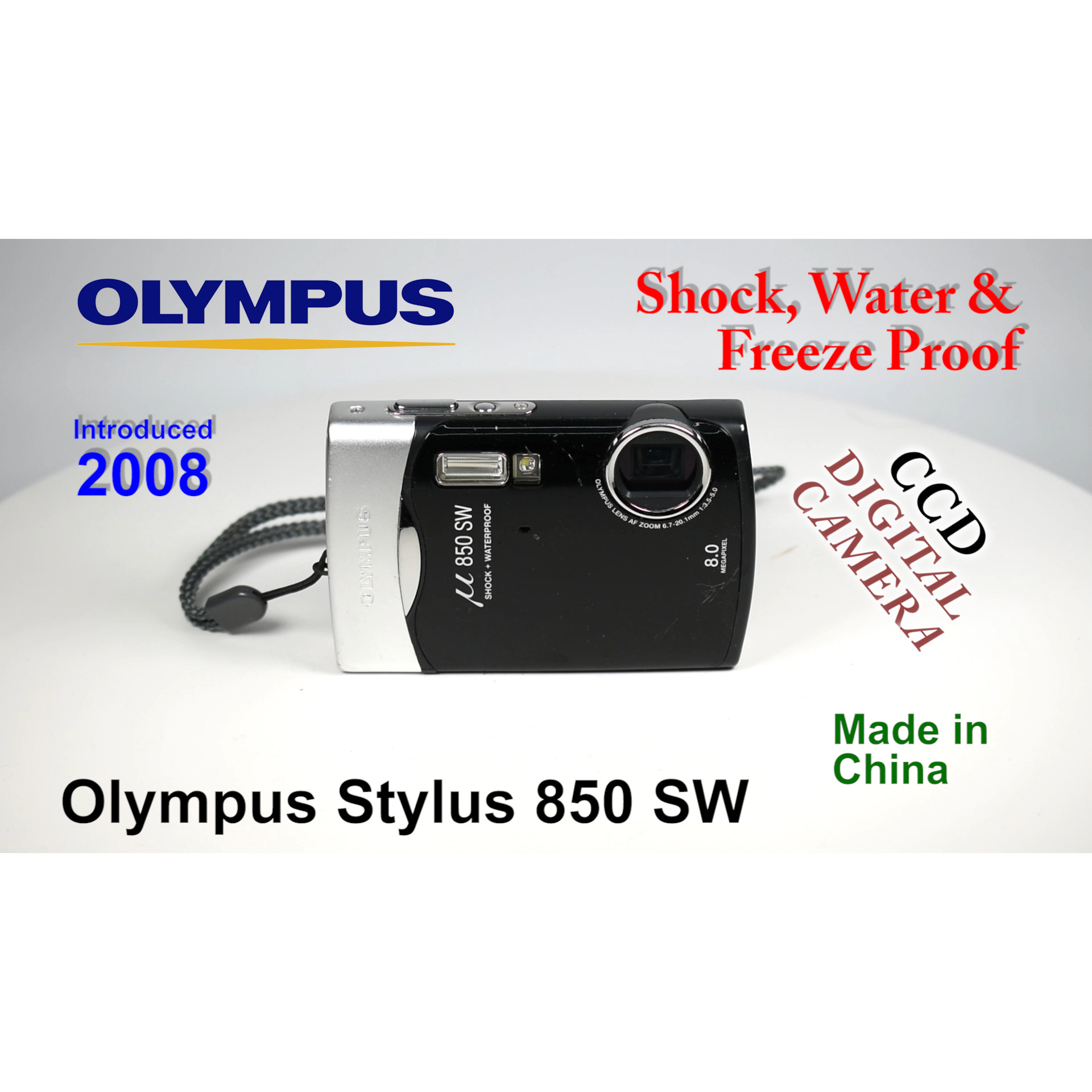 2008 Olympus Stylus 850 SW – CCD Digital Camera