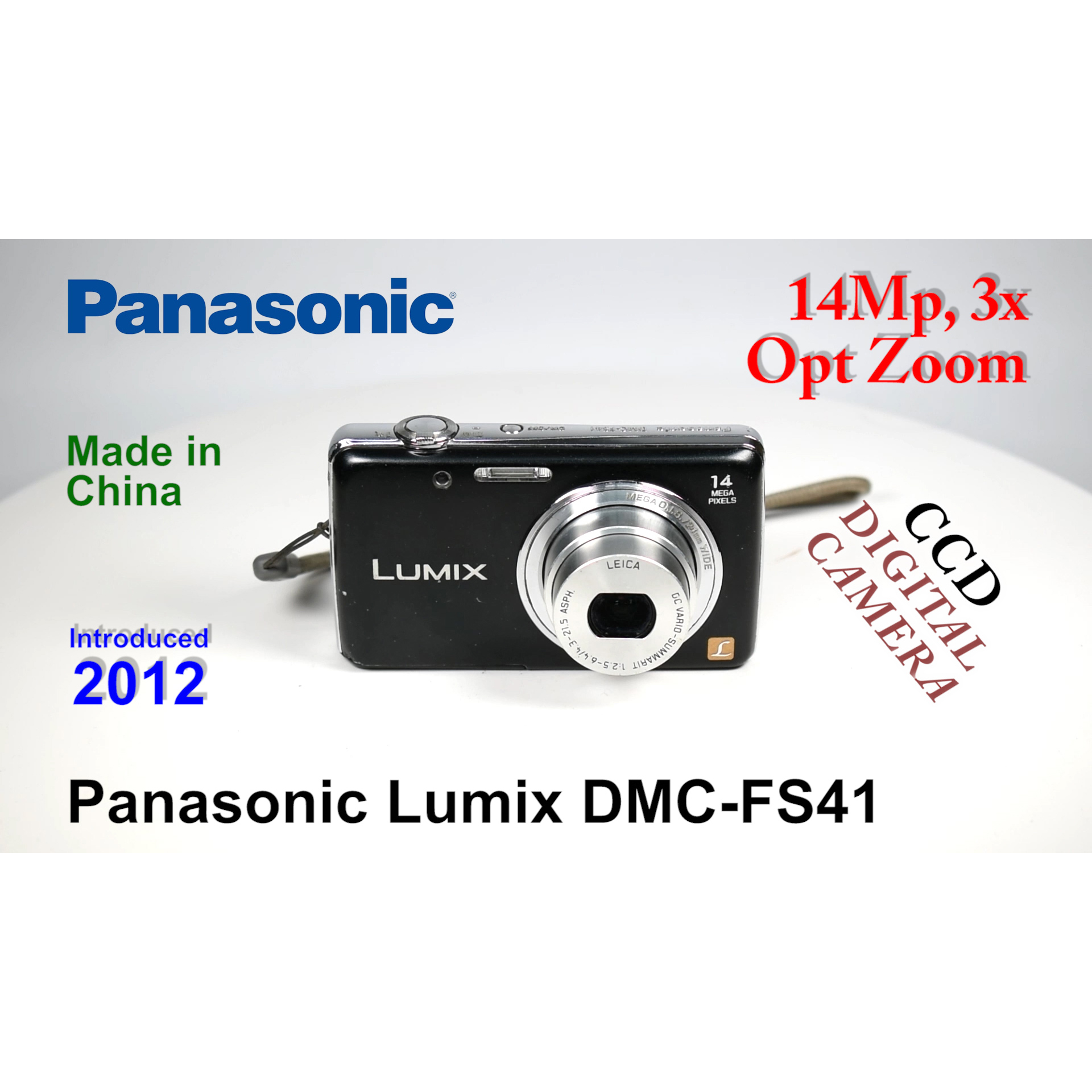2012 Panasonic Lumix DMC-FS41 – CCD Digital Camera
