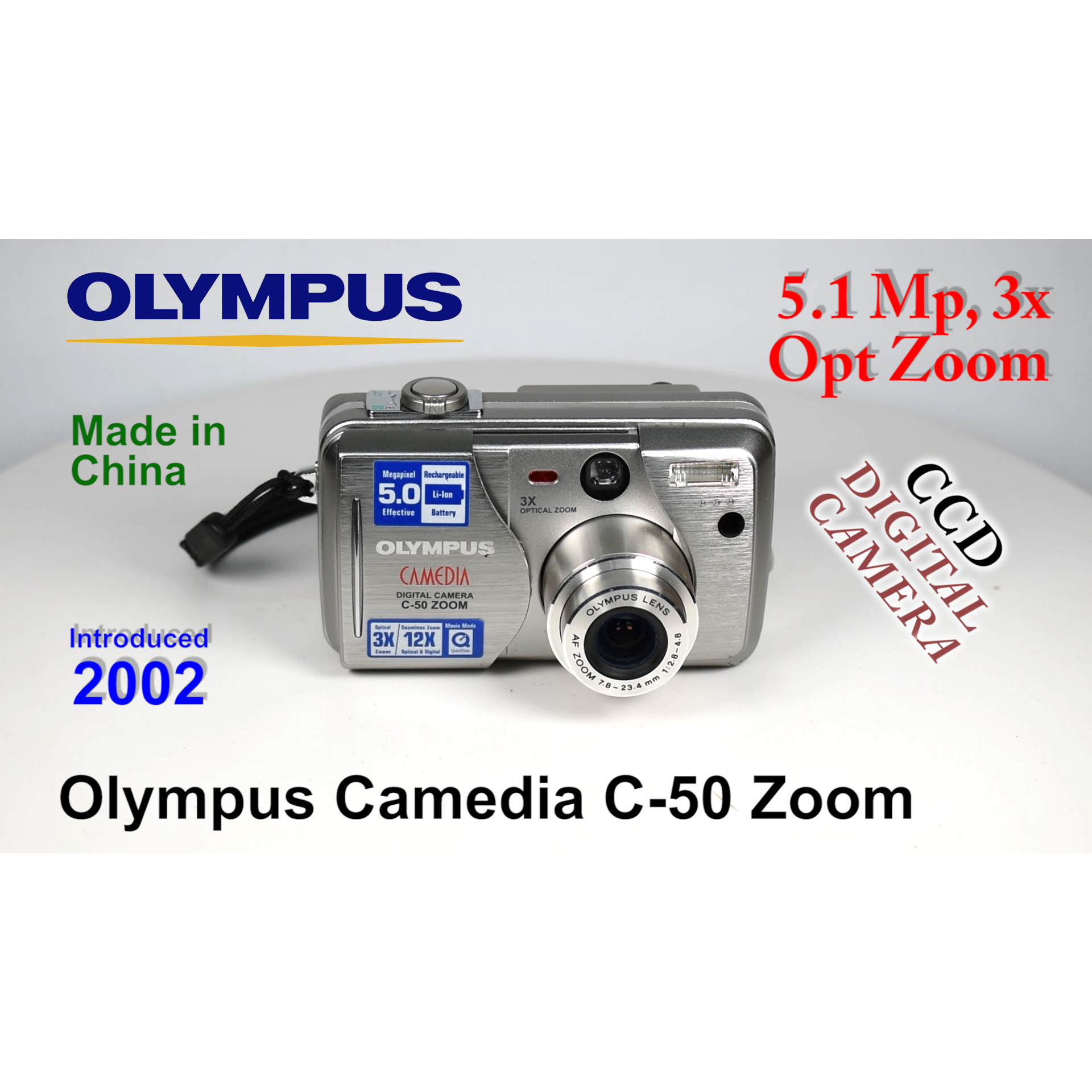 2002 Olympus Camedia C-50 Zoom – CCD Digital Camera