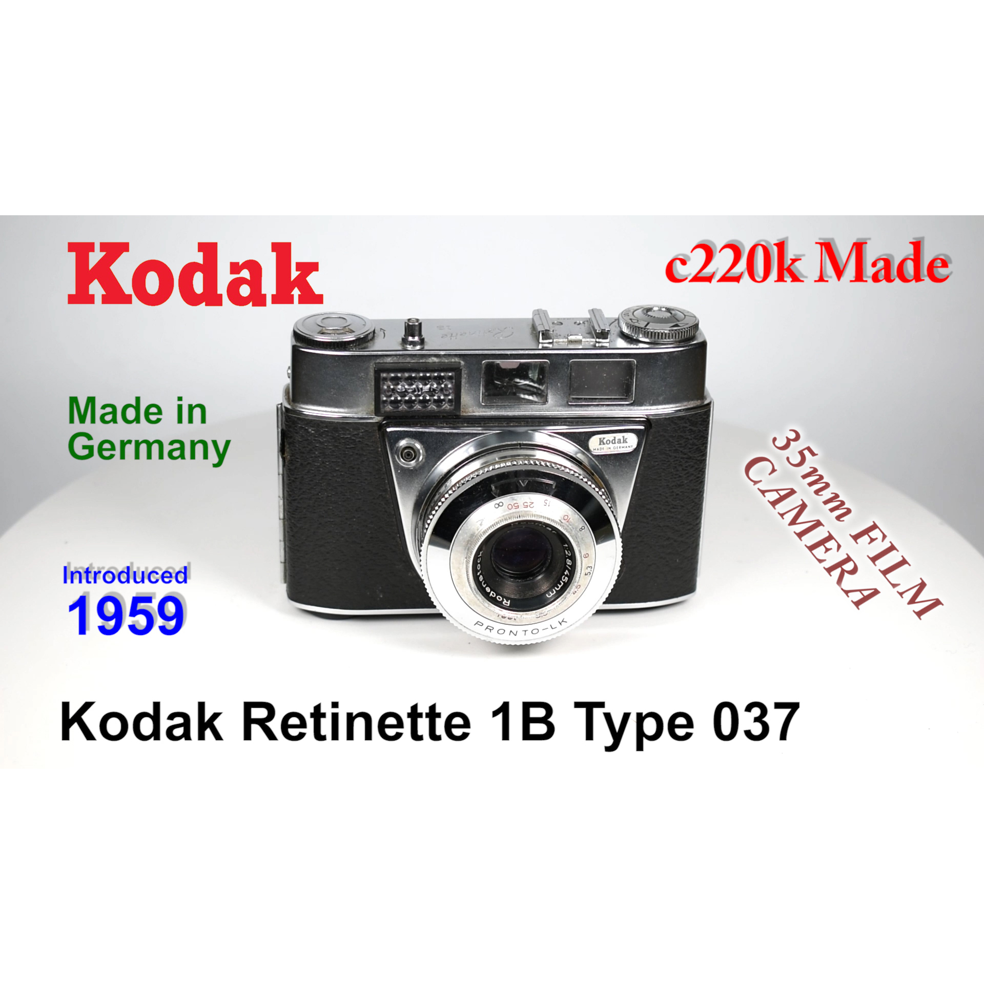 1959 Kodak Retinette 1B Type 037 – 35mm Film Camera