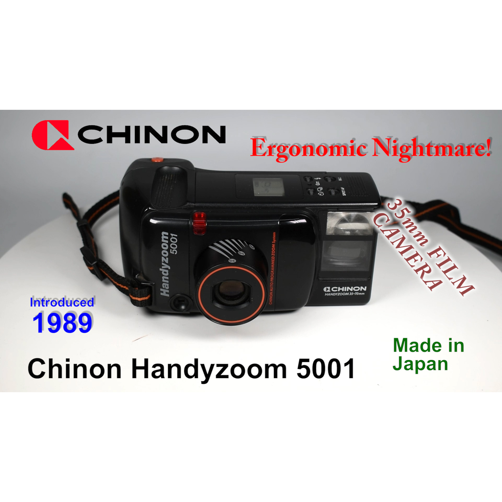 1989 Chinon Handyzoom 5001 – 35mm Film Camera