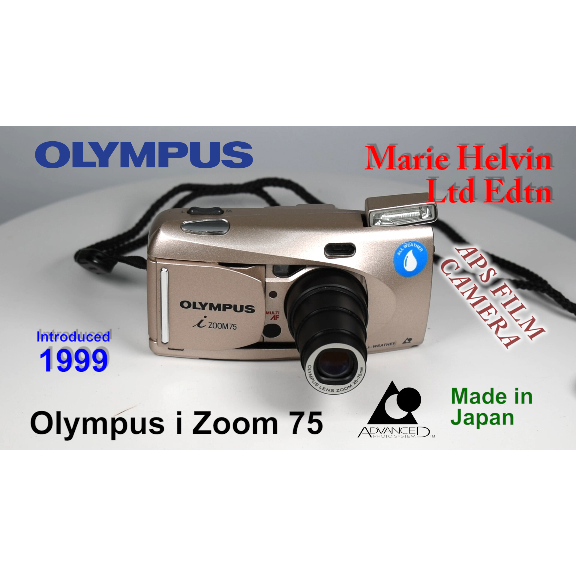 1999 Olympus i Zoom 75 – Marie Helvin Edtn – APS Film Camera