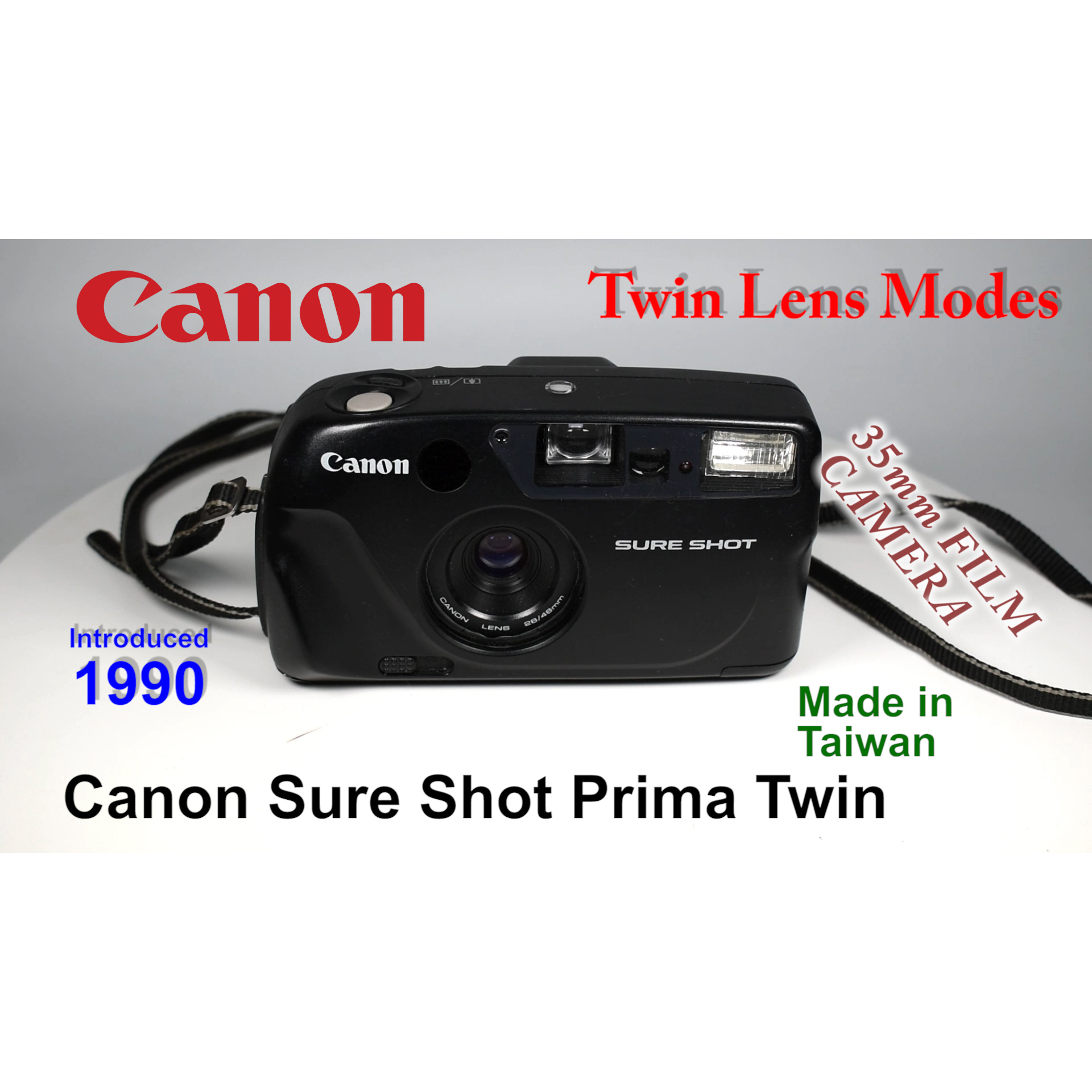 1990 Canon Sure Shot Prima Twin – 35mm Film Camera
