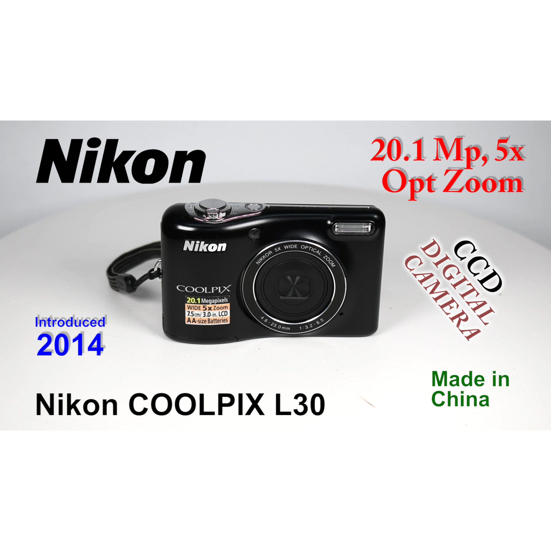2014 Nikon COOLPIX L30 – CCD Digital Camera