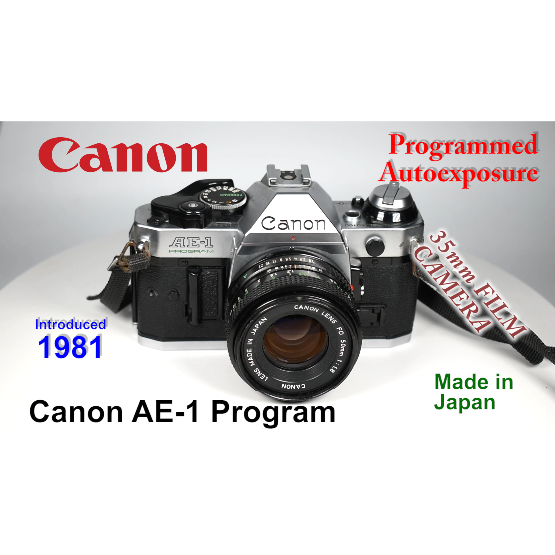 1981 Canon AE-1 Program – 35mm Film Camera