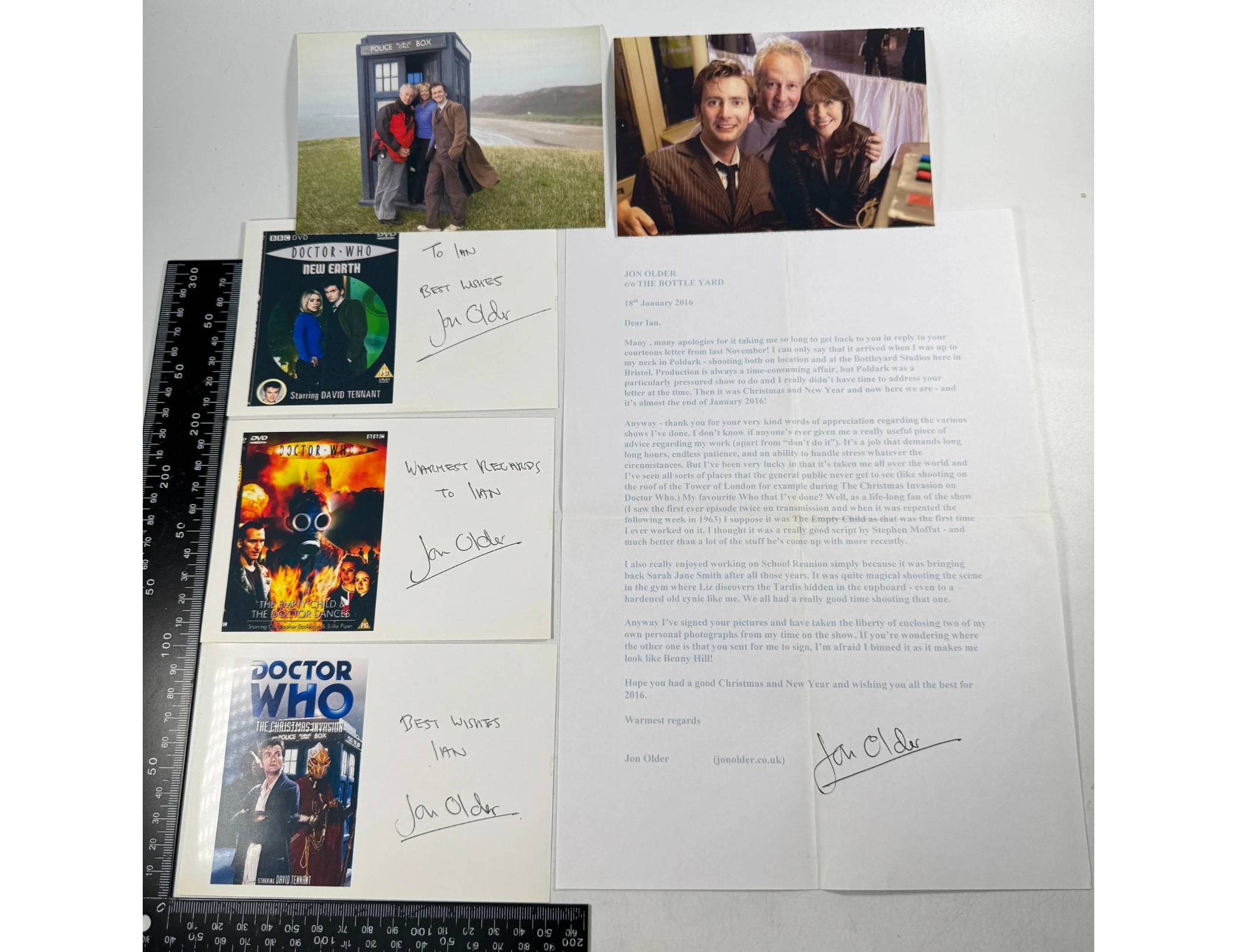 Jon Older Assistant Director 5 Episodes Dr Who 5x Autograph Signed Photo + TLS