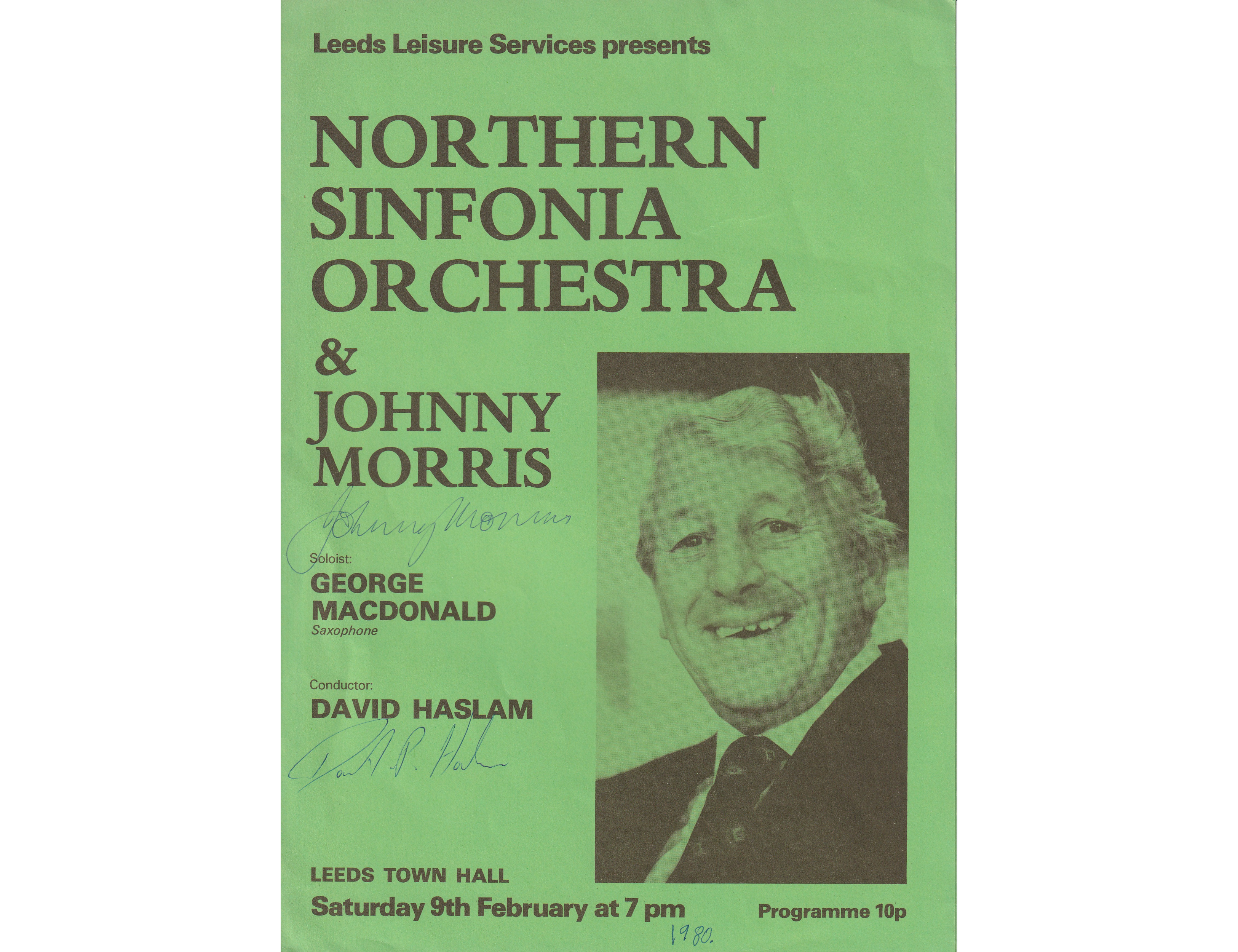 Johnny Morris & David Haslam Autograph Sinfonia Prog inc Juanita Spanish Lobster