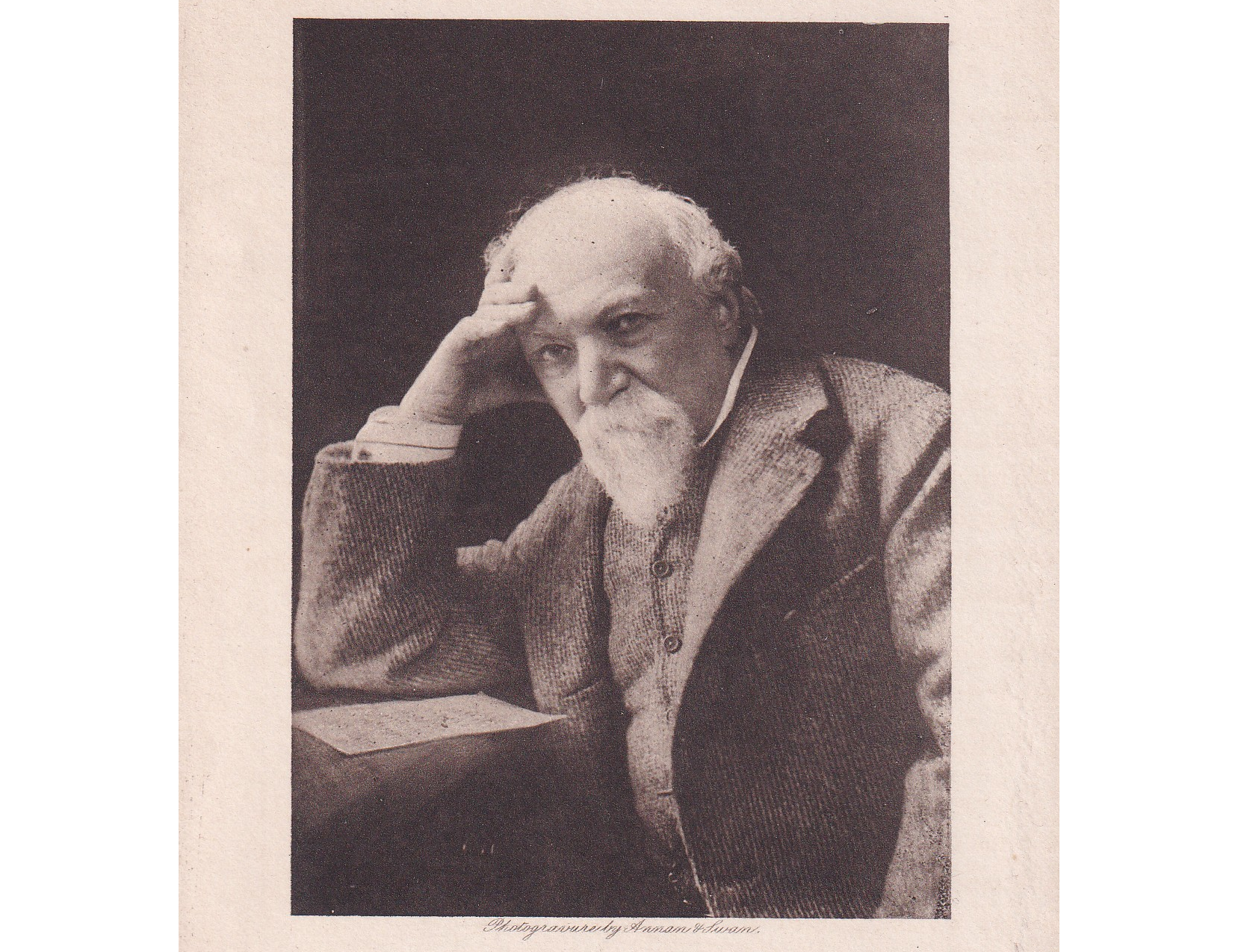 Robert Browning Poet Playwright Photogravure by Annan & Swan c 1890s Print
